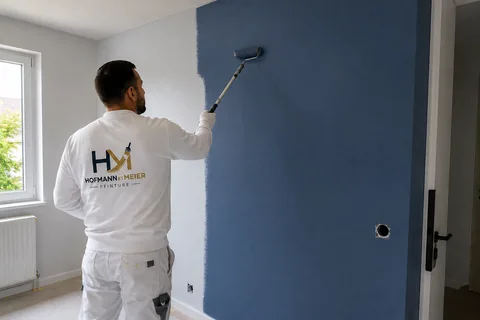 Illustration d’une mise en peinture intérieure au rouleau